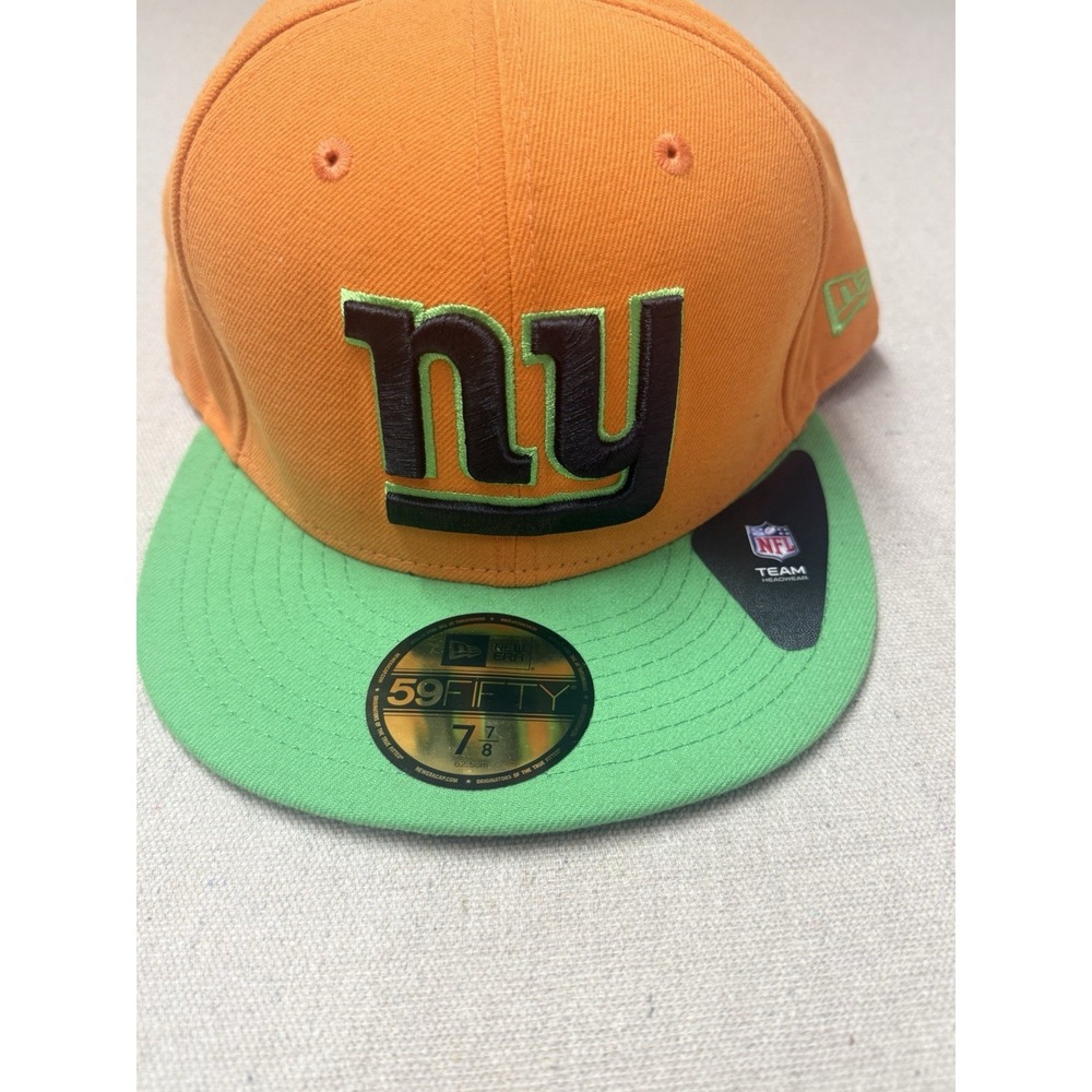 New Era New York Giants 59FIFTY Fitted Hat 7 7/8 Orange Green NFL Inverse